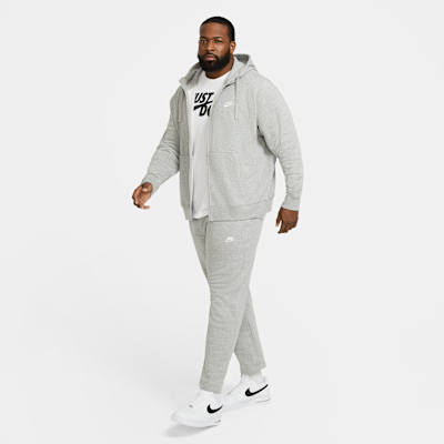 Nike Club Fleece Full-Zip Hoodie Kapüşonlu Gri