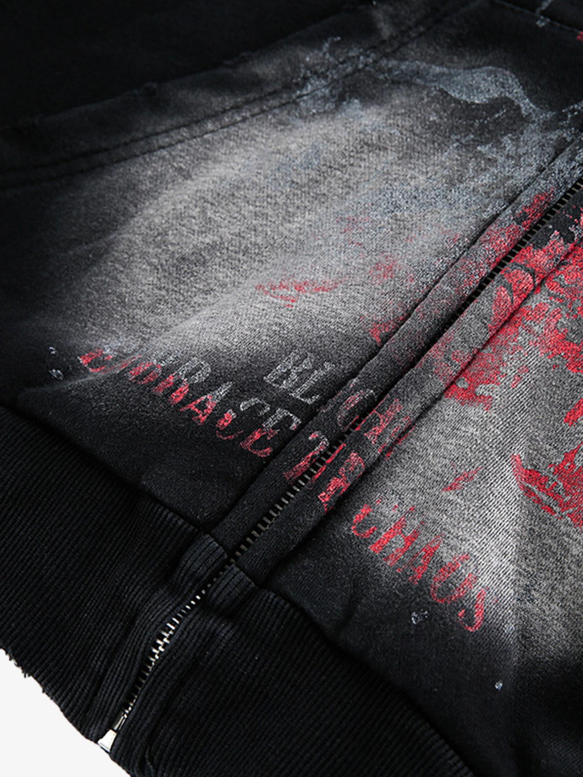 Sokak Sprey Baskılı Hoodie