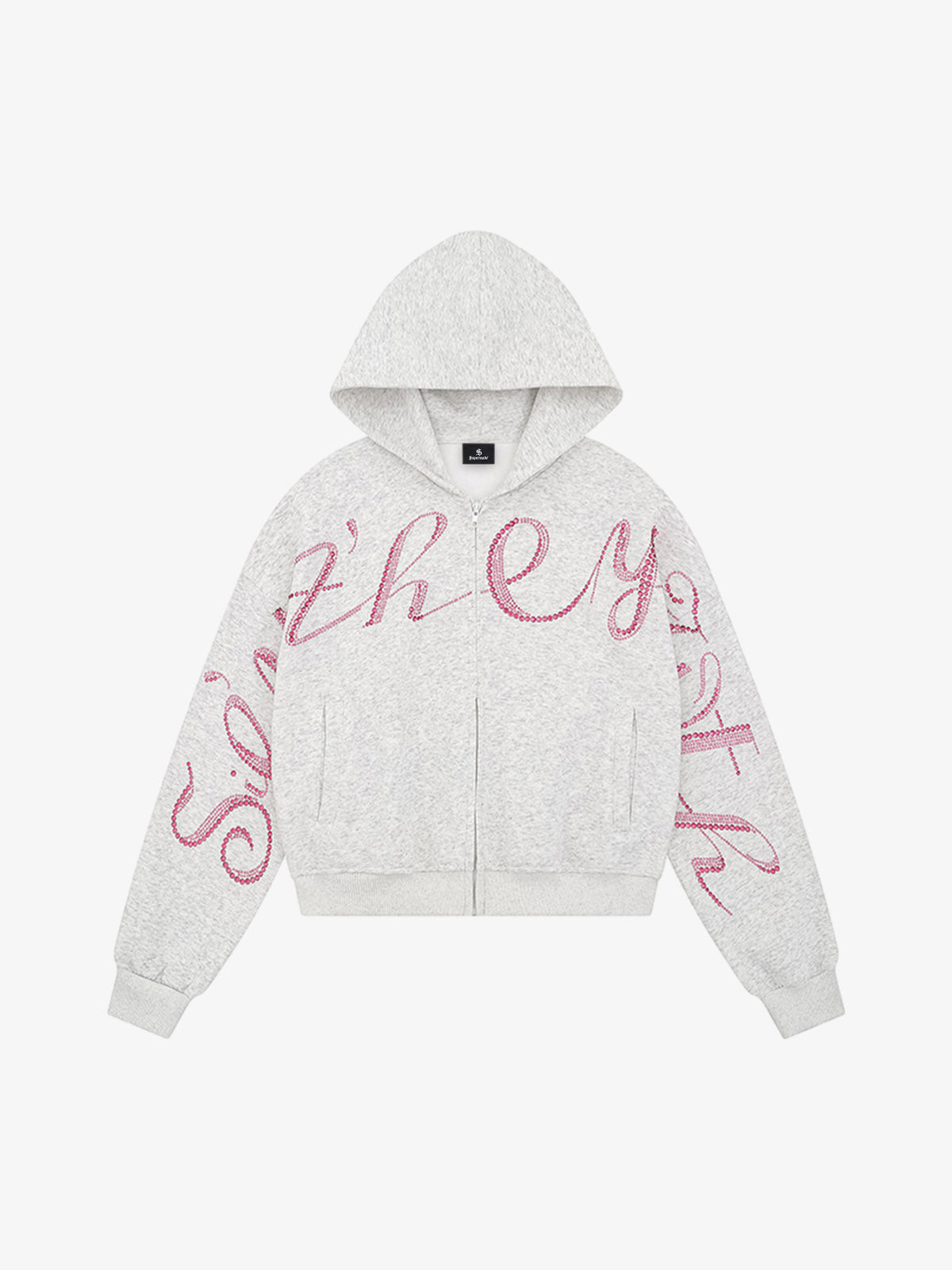 UrbanLaws Rhinestone Cropped Hoodie