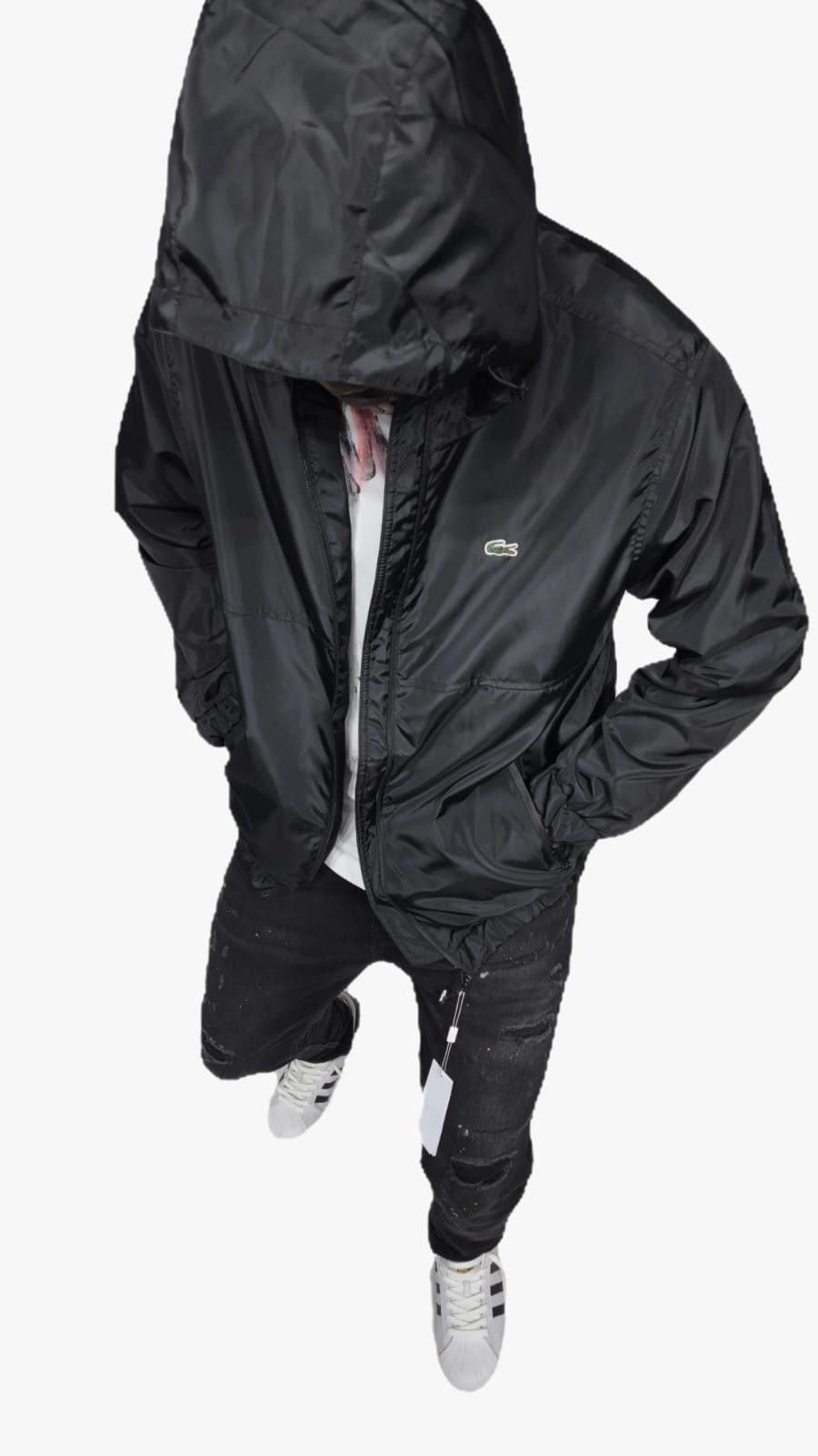 LCST Hoodie Yağmurluk Siyah