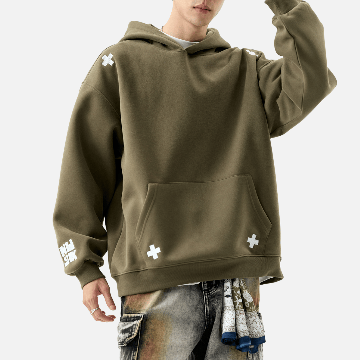 UrbanLaws Nakışlı Harf Patch Sweatshirt