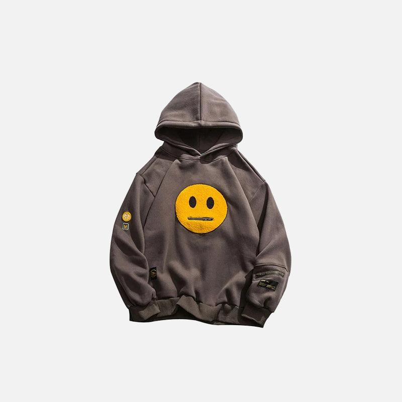Fermuar-Ağız Emoji Hoodie