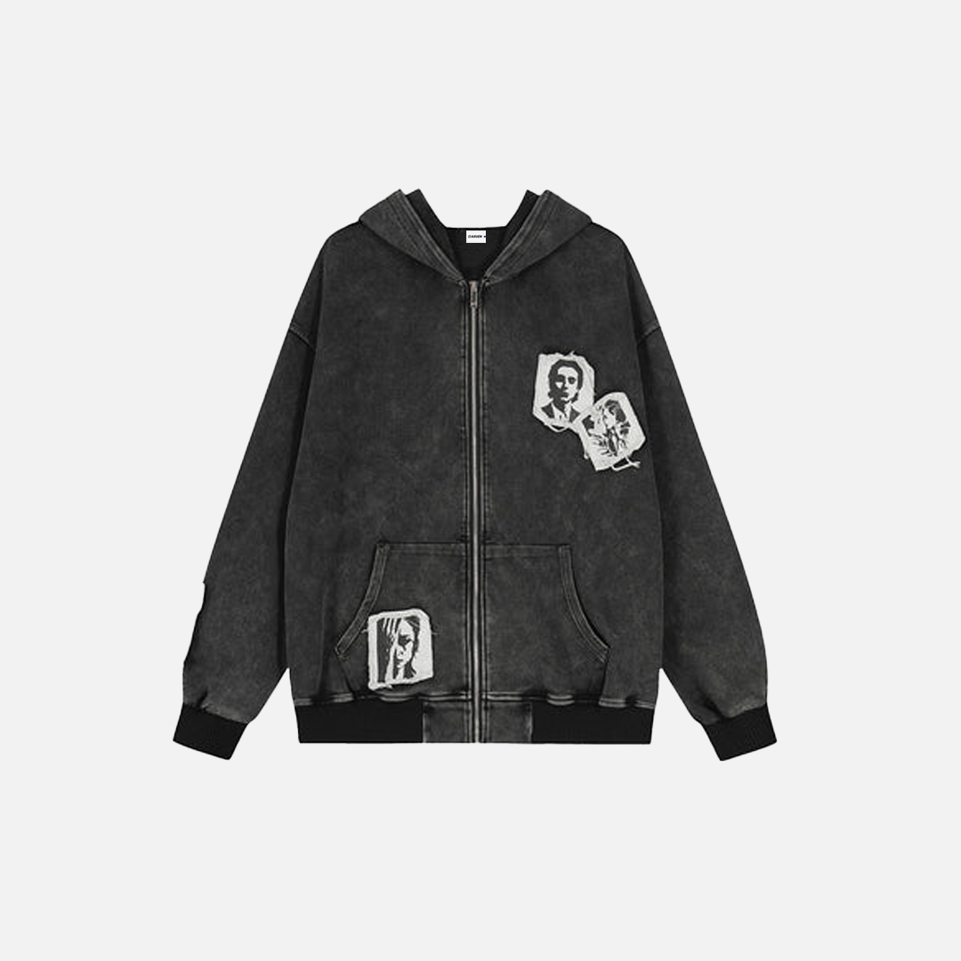 UrbanLaws Y2K Punk Tarzı Oversize Hoodie