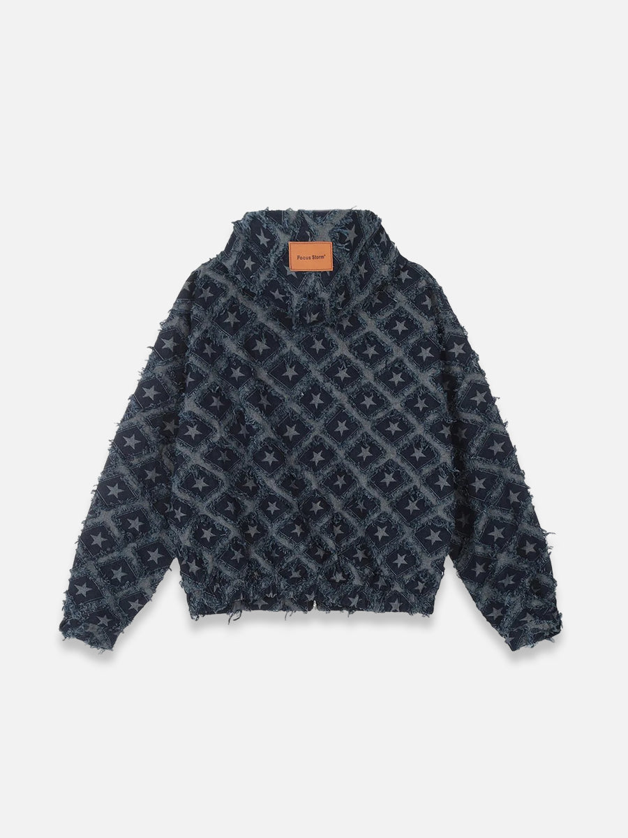 Gökkuşağı Yıldız Fermuarlı Ceket