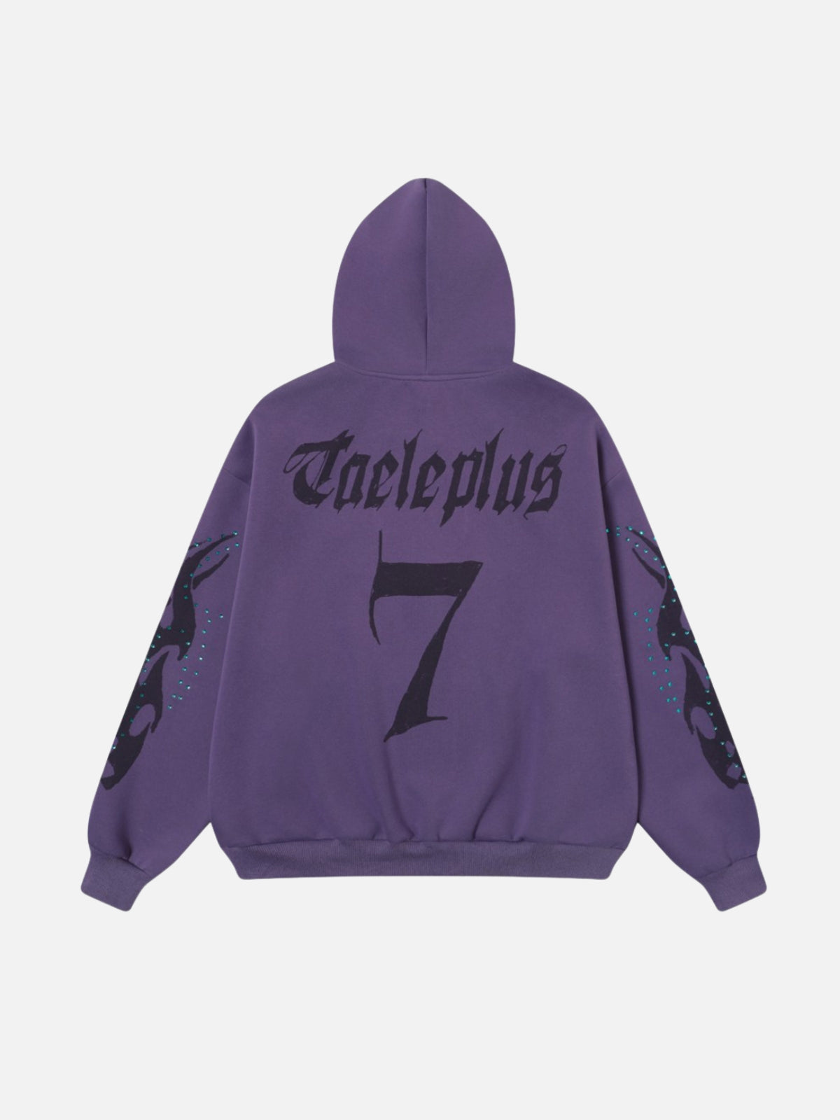 UrbanLaws Oversize Taş Detaylı Fermuarlı Hoodie