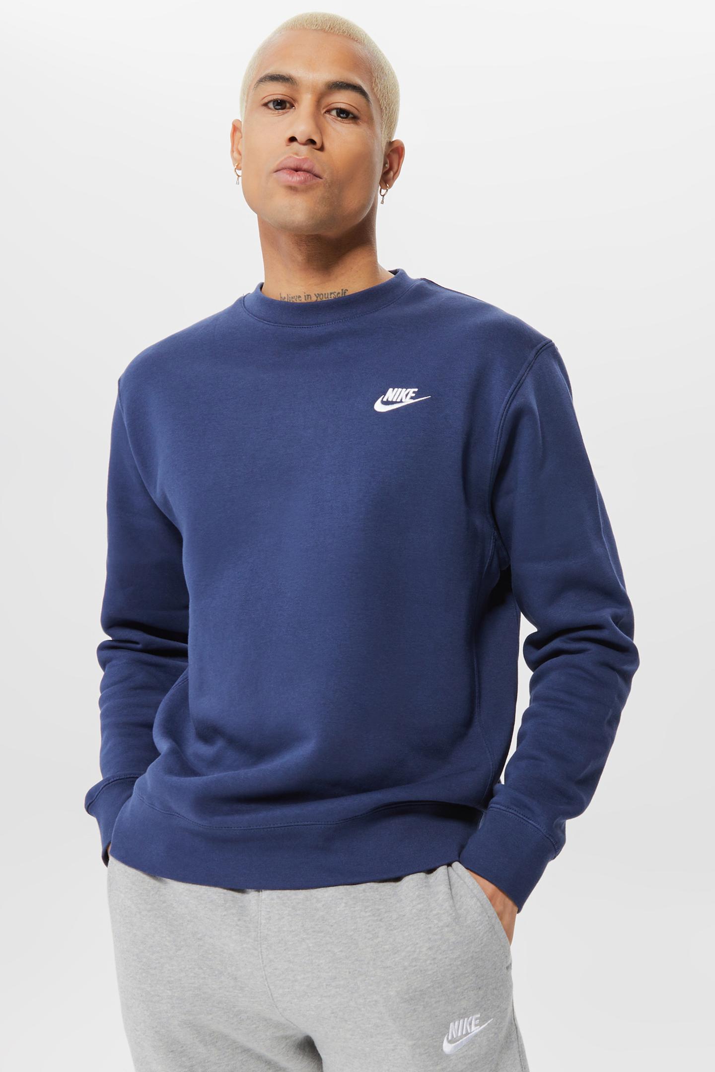 Nike Club Fleece Crewneck Sweatshirt Mavi