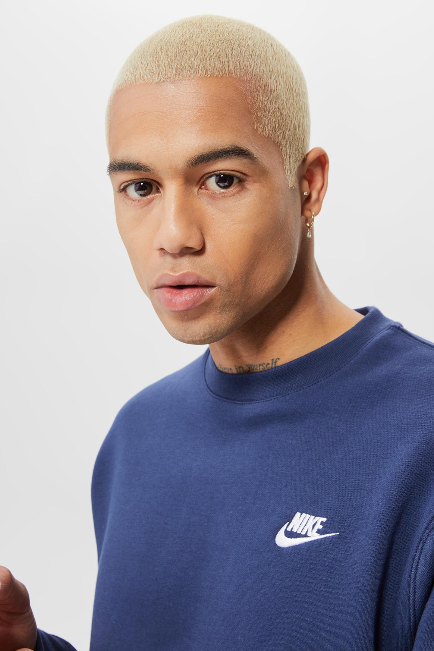 Nike Club Fleece Crewneck Sweatshirt Mavi