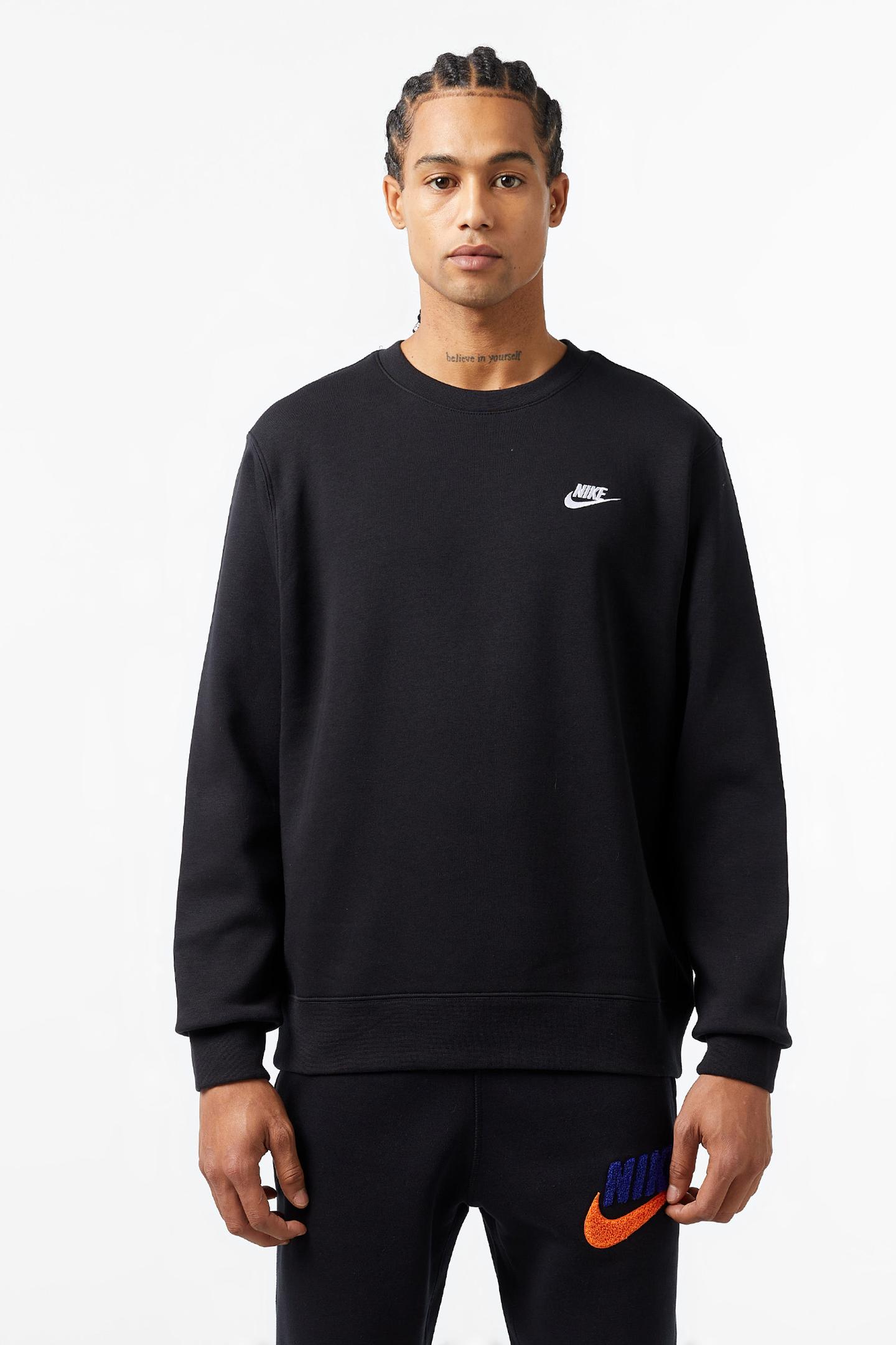 Nike Club Fleece Crewneck Sweatshirt Siyah