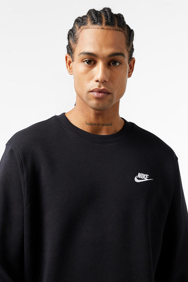 Nike Club Fleece Crewneck Sweatshirt Siyah