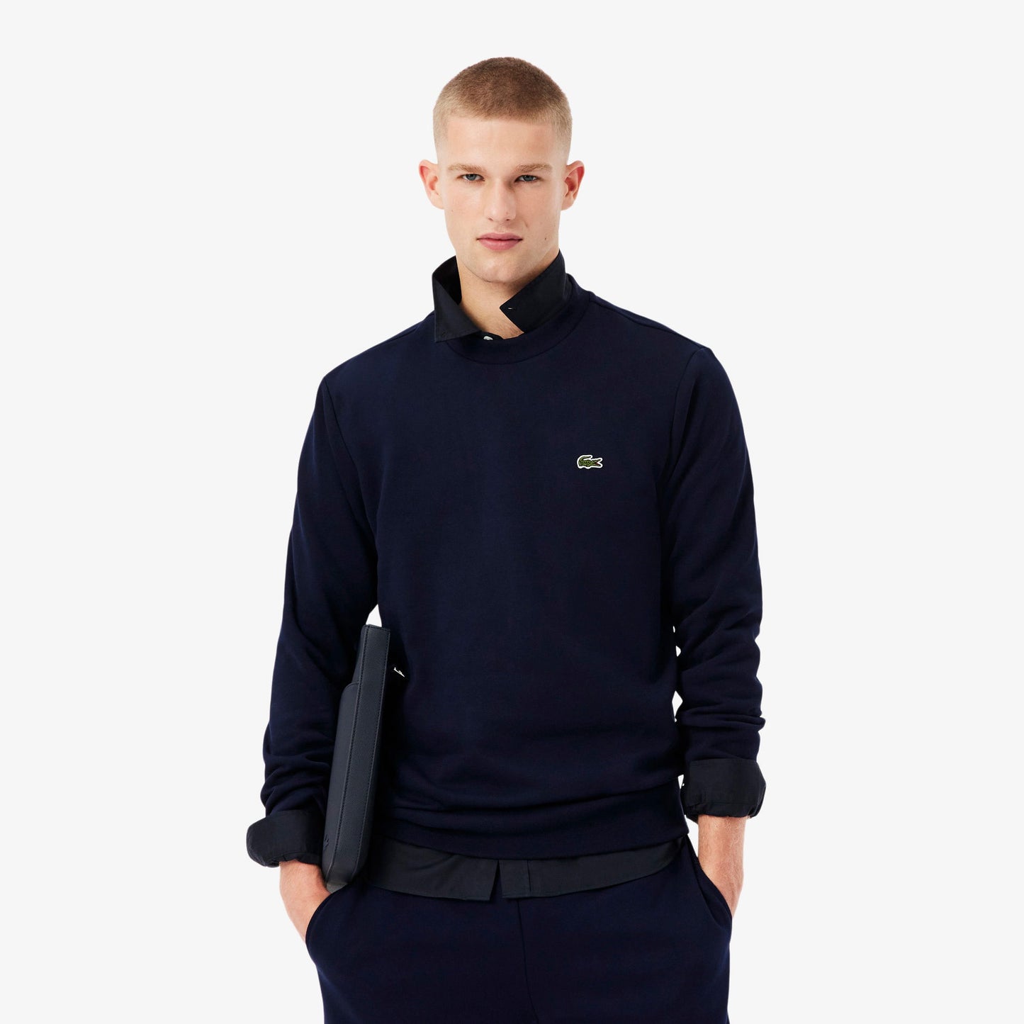 LCST Classic Fit Bisiklet Yaka Sweatshirt Lacivert
