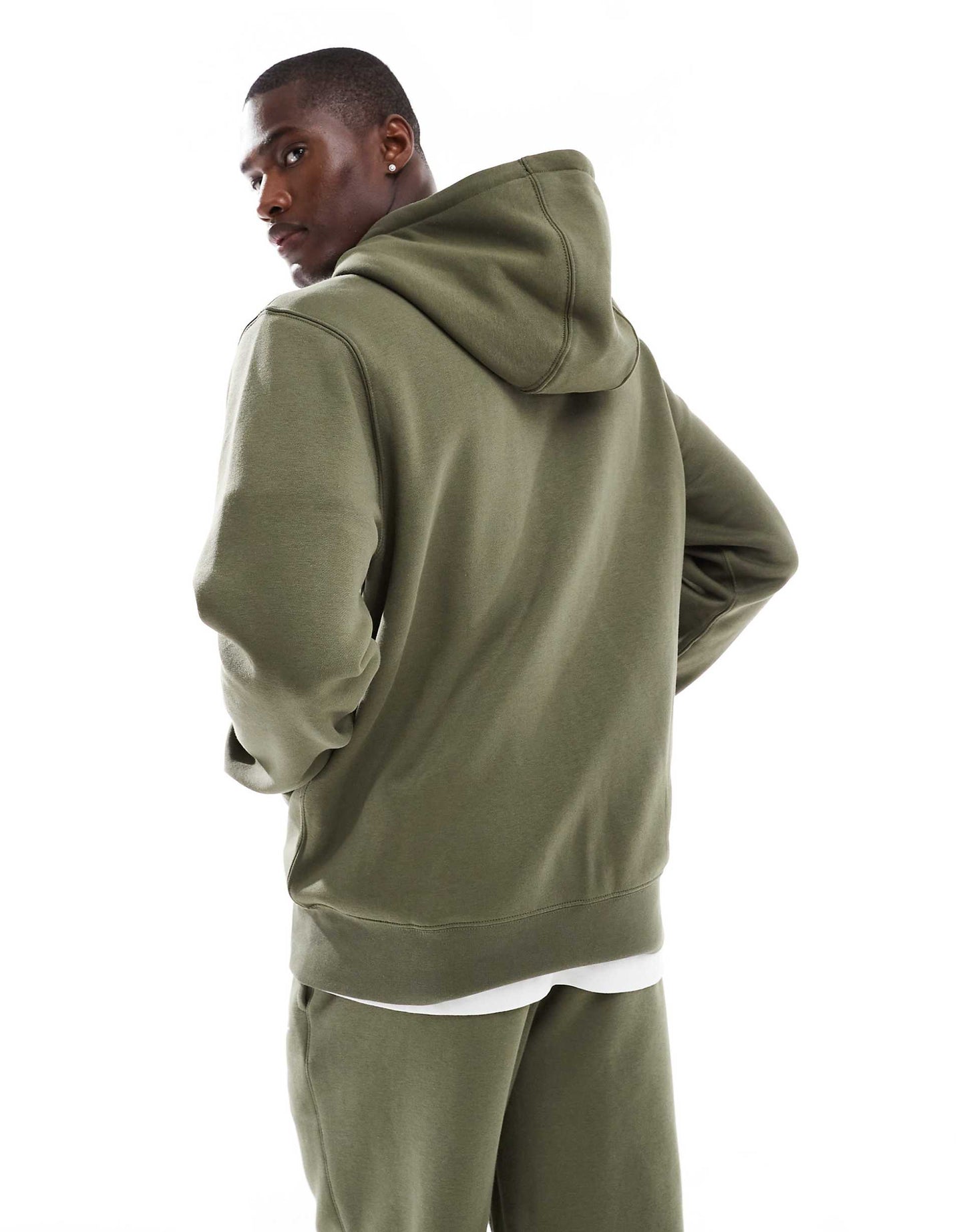 Nike Club Fleece Full-Zip Hoodie Kapüşonlu Haki