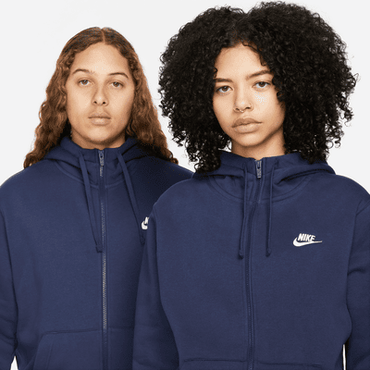 Nike Club Fleece Full-Zip Hoodie Kapüşonlu Lacivert