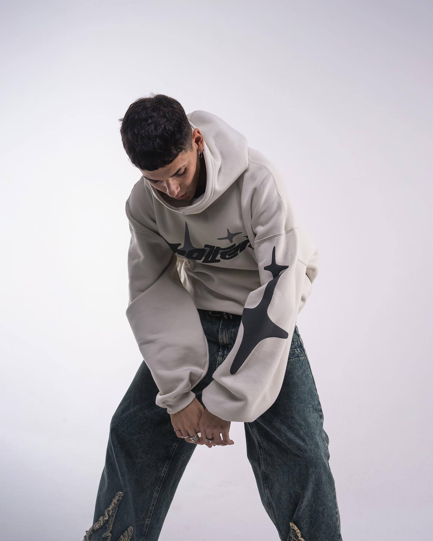 Y2K Galactic Flux Kapüşonlu Sweatshirt