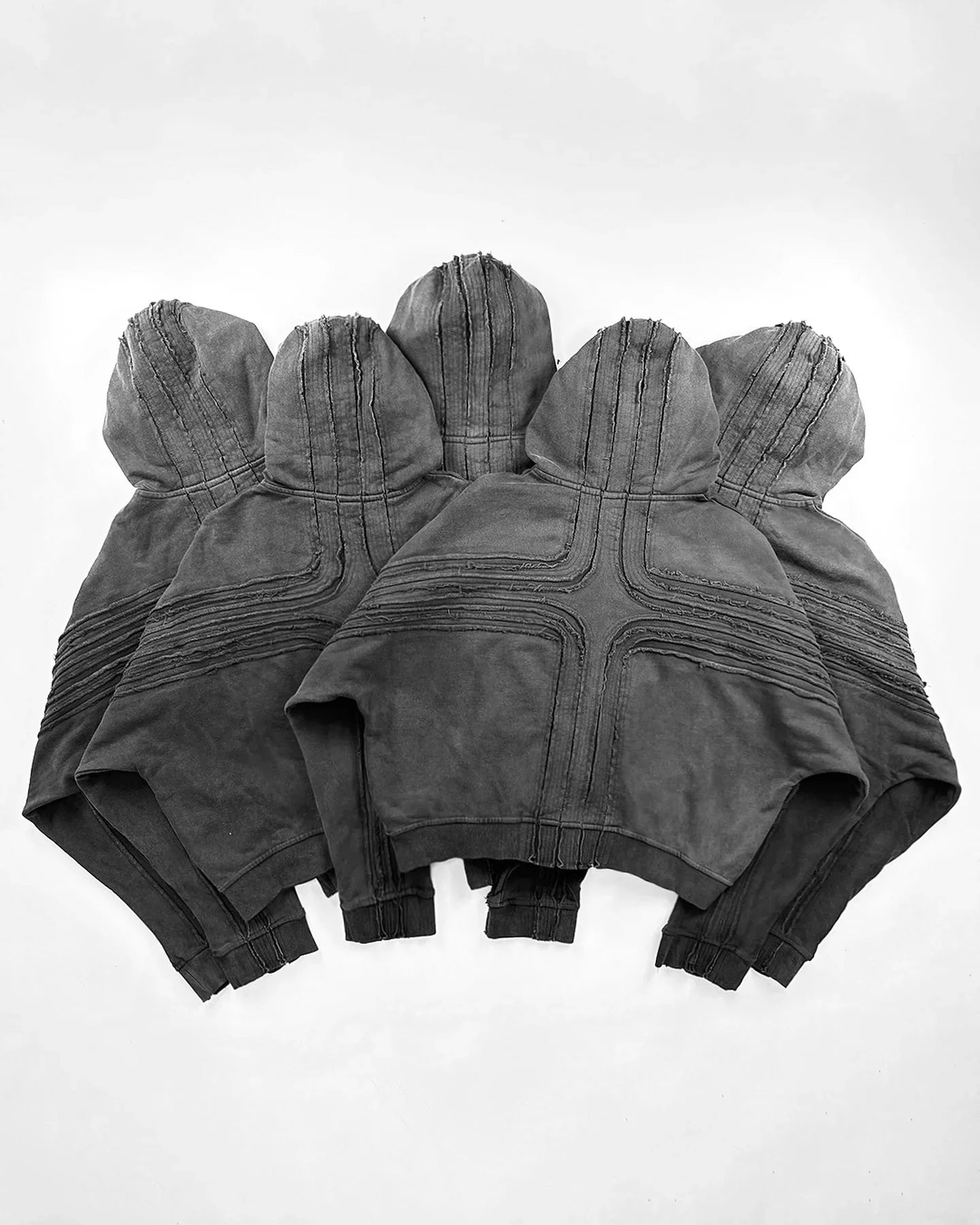 Y2K Retro Çapraz Yamalı Trend Kapüşonlu Sweatshirt