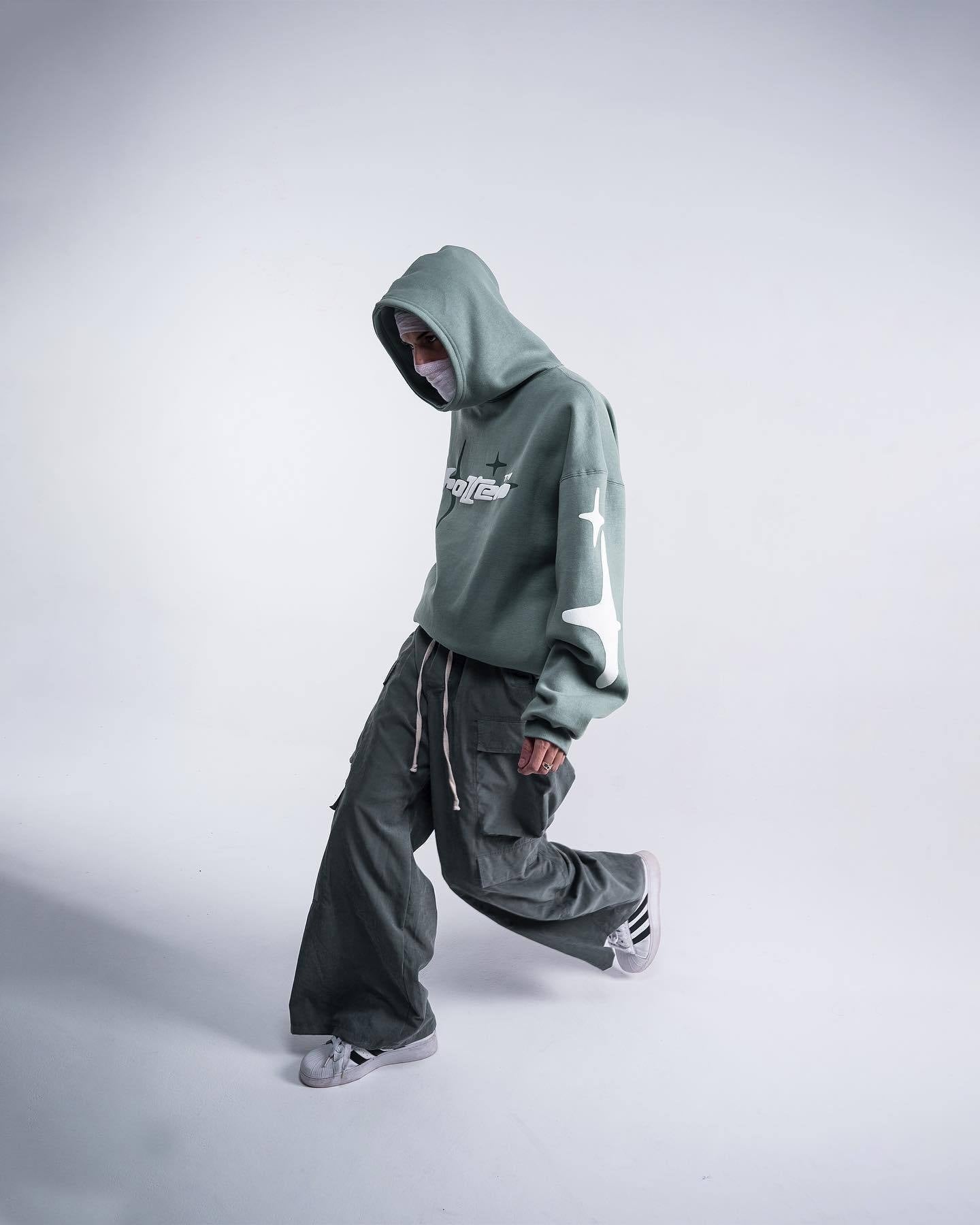 Y2K Galactic Flux Kapüşonlu Sweatshirt