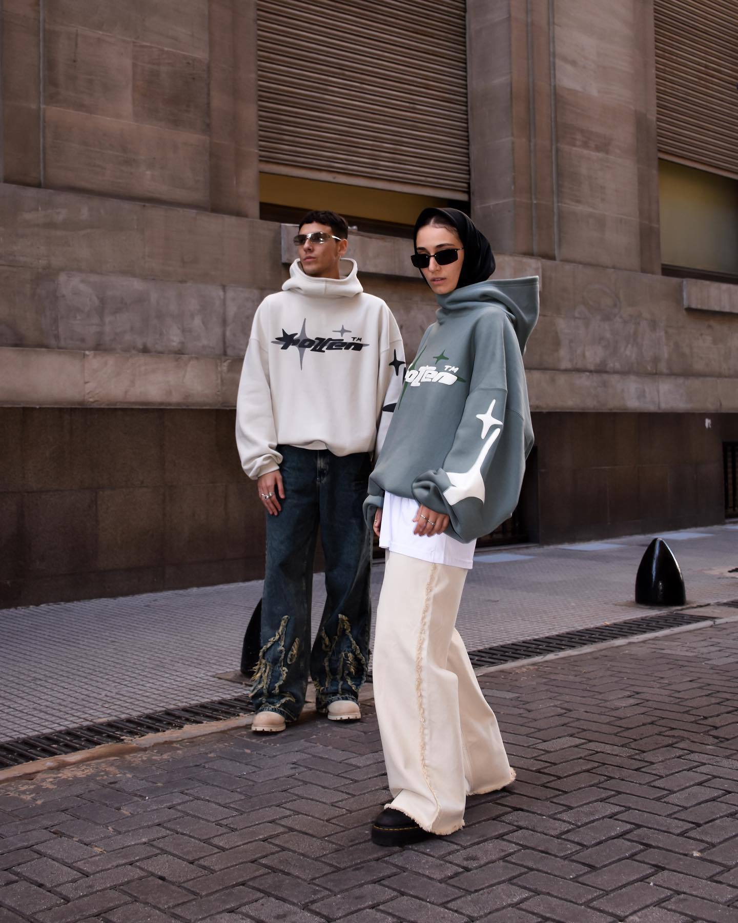 Y2K Galactic Flux Kapüşonlu Sweatshirt