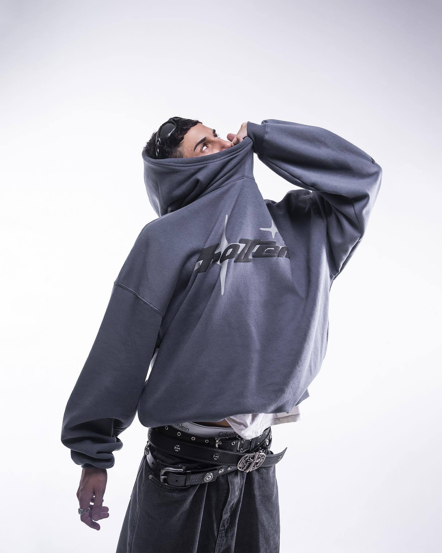 Y2K Galactic Flux Kapüşonlu Sweatshirt