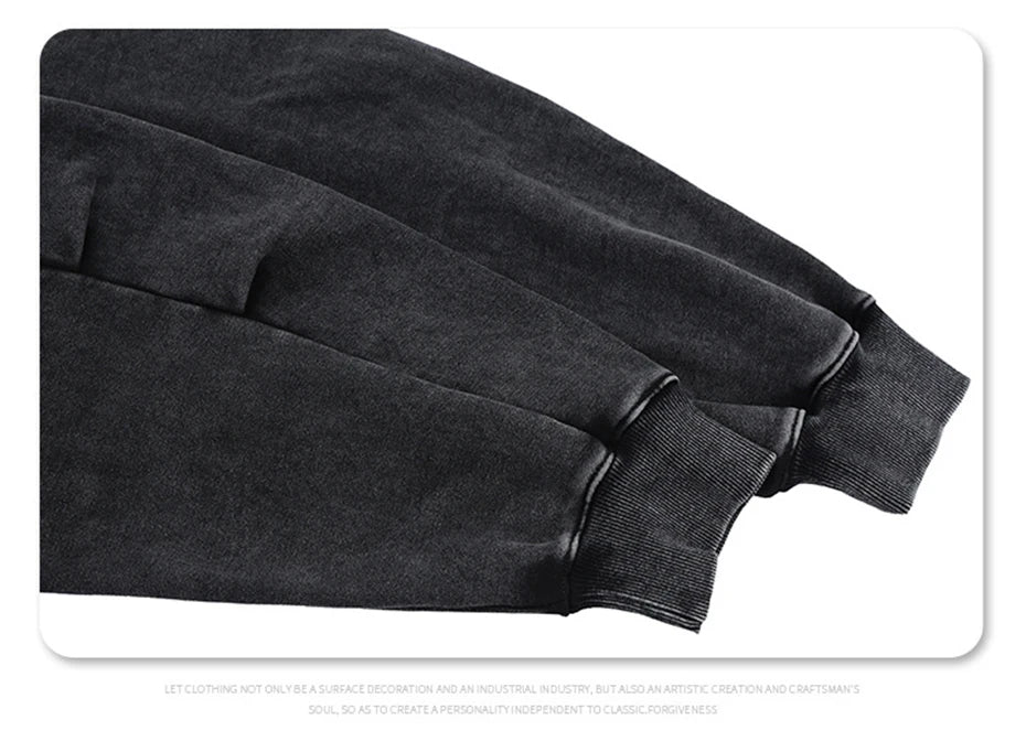 UrbanLaws Retro Siyah Oversize Hoodie