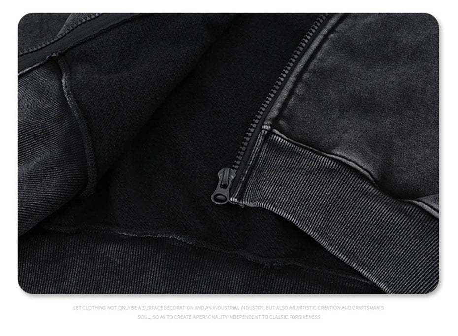 UrbanLaws Retro Siyah Oversize Hoodie