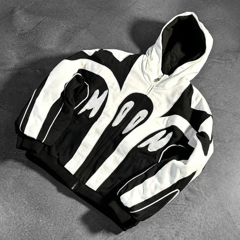 Yüksek Sokak Stili Hip-Hop Rock Kapüşonlu Hoodie