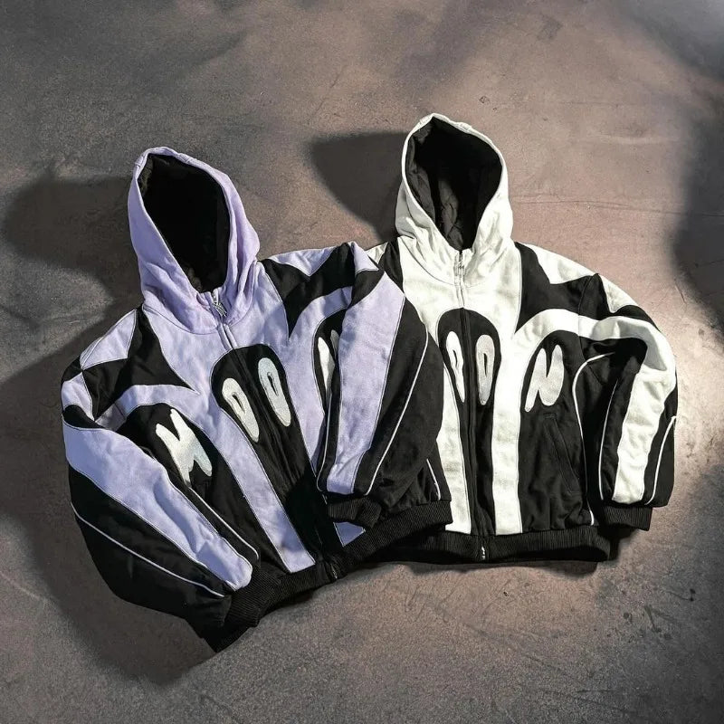 Yüksek Sokak Stili Hip-Hop Rock Kapüşonlu Hoodie