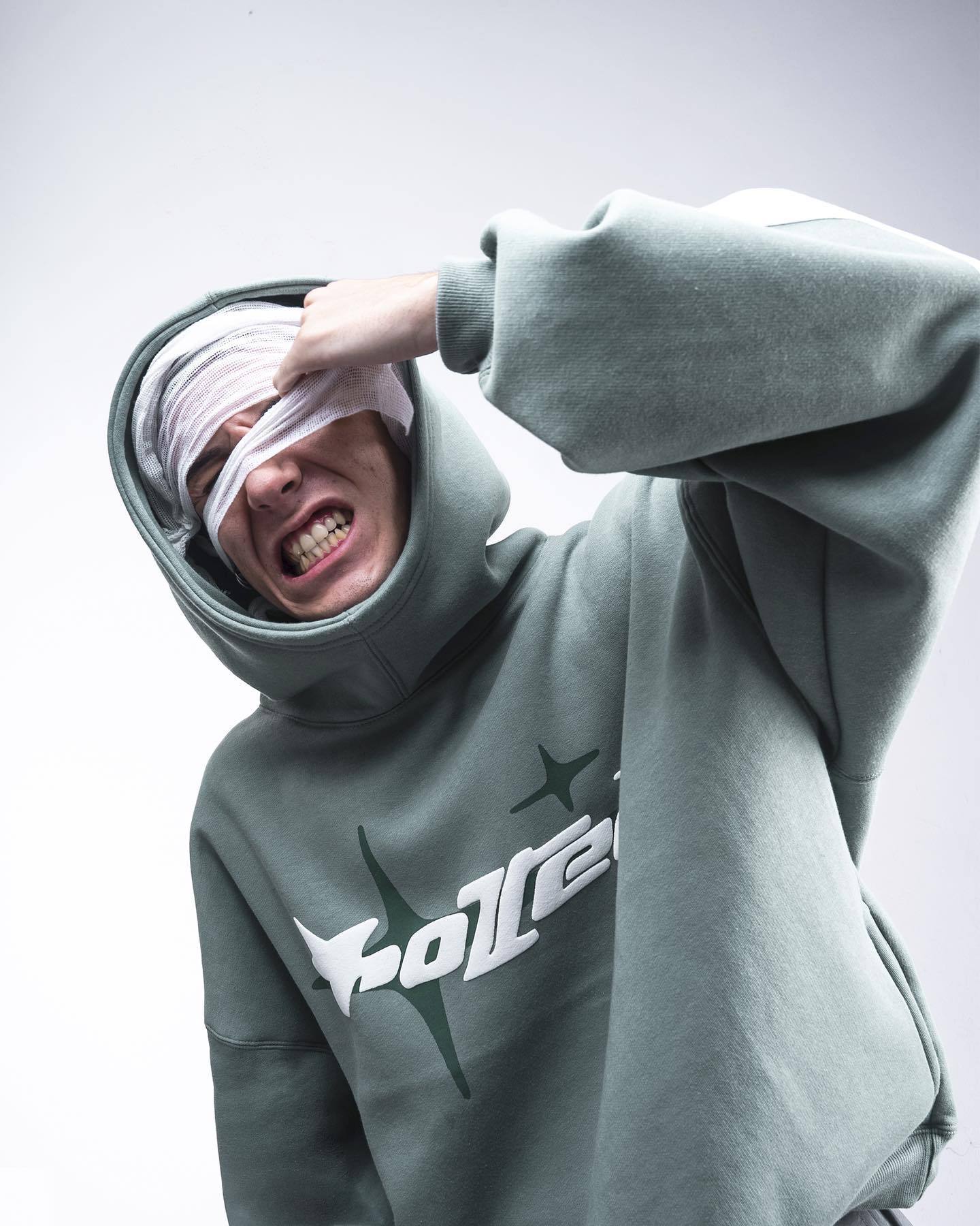 Y2K Galactic Flux Kapüşonlu Sweatshirt