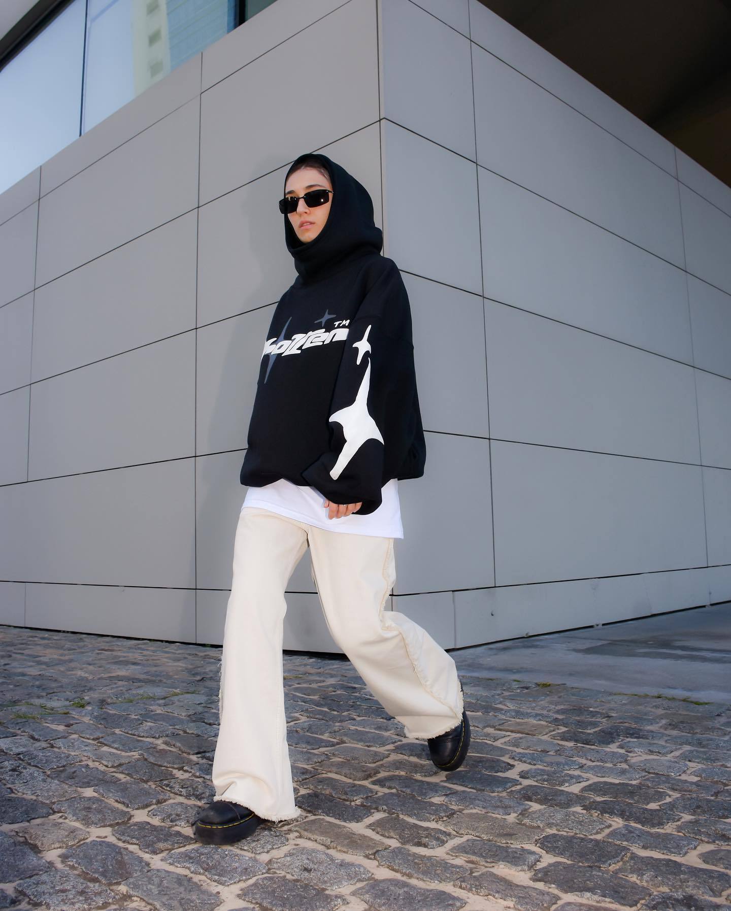 Y2K Galactic Flux Kapüşonlu Sweatshirt