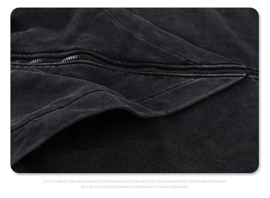 UrbanLaws Retro Siyah Oversize Hoodie