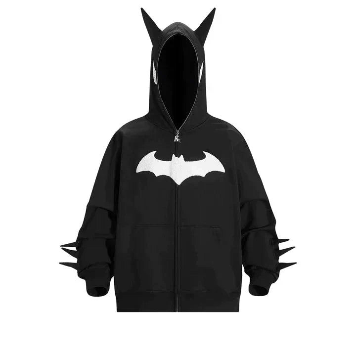 Tam Fermuarlı Hoodie Üst Batman