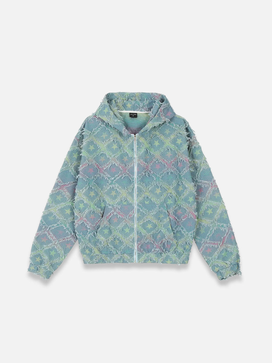 Gökkuşağı Yıldız Fermuarlı Ceket