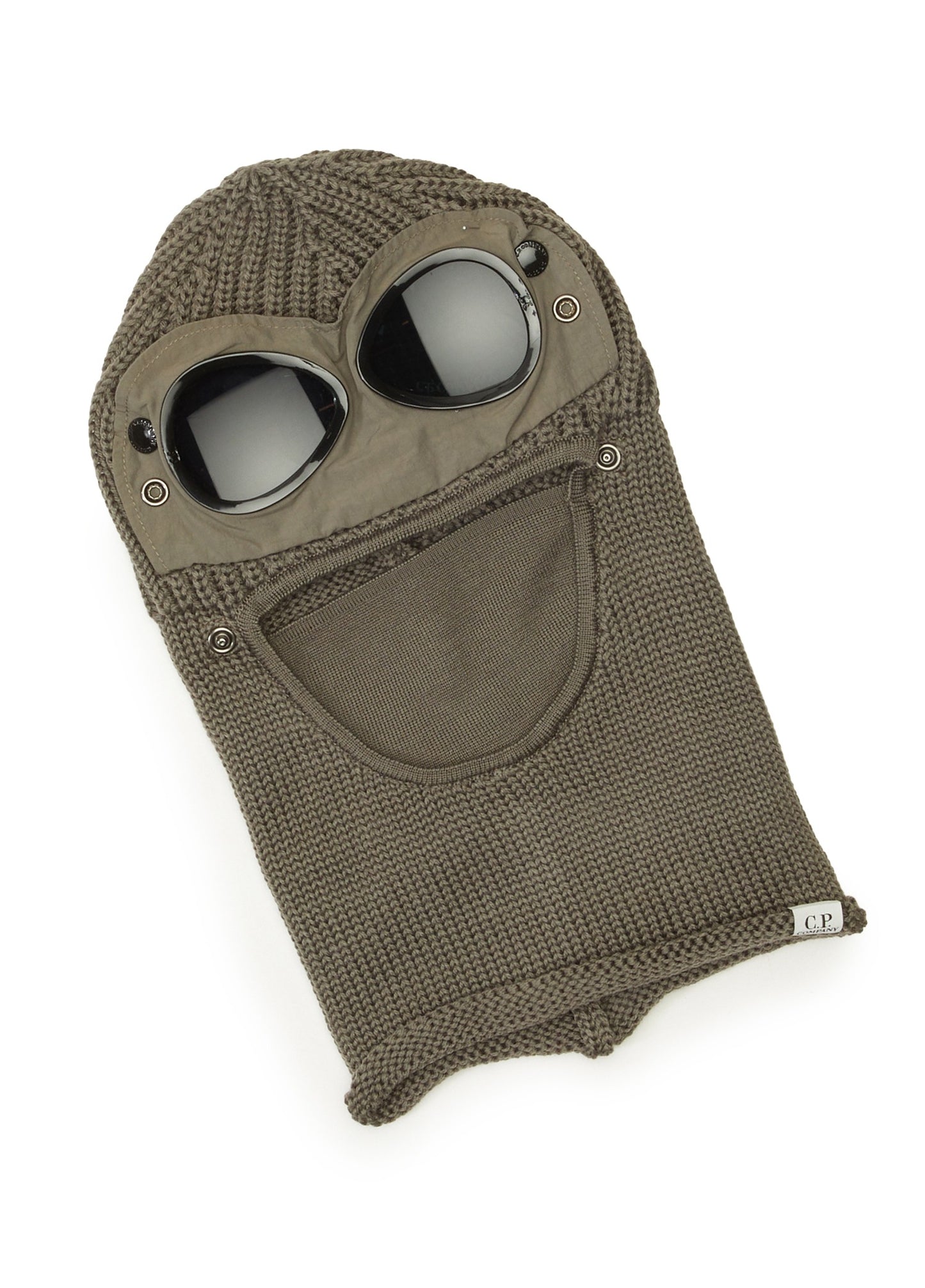 C.P. Company Haki Gözlük Detaylı Erkek Yün Bere