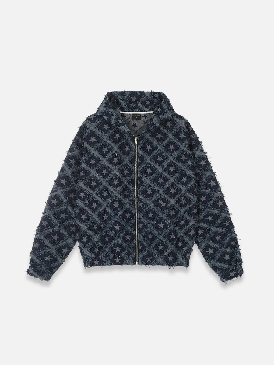 Gökkuşağı Yıldız Fermuarlı Ceket