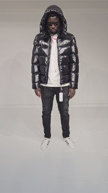 Lacoste Erkek Relaxed Fit Kapüşonlu Siyah Mont